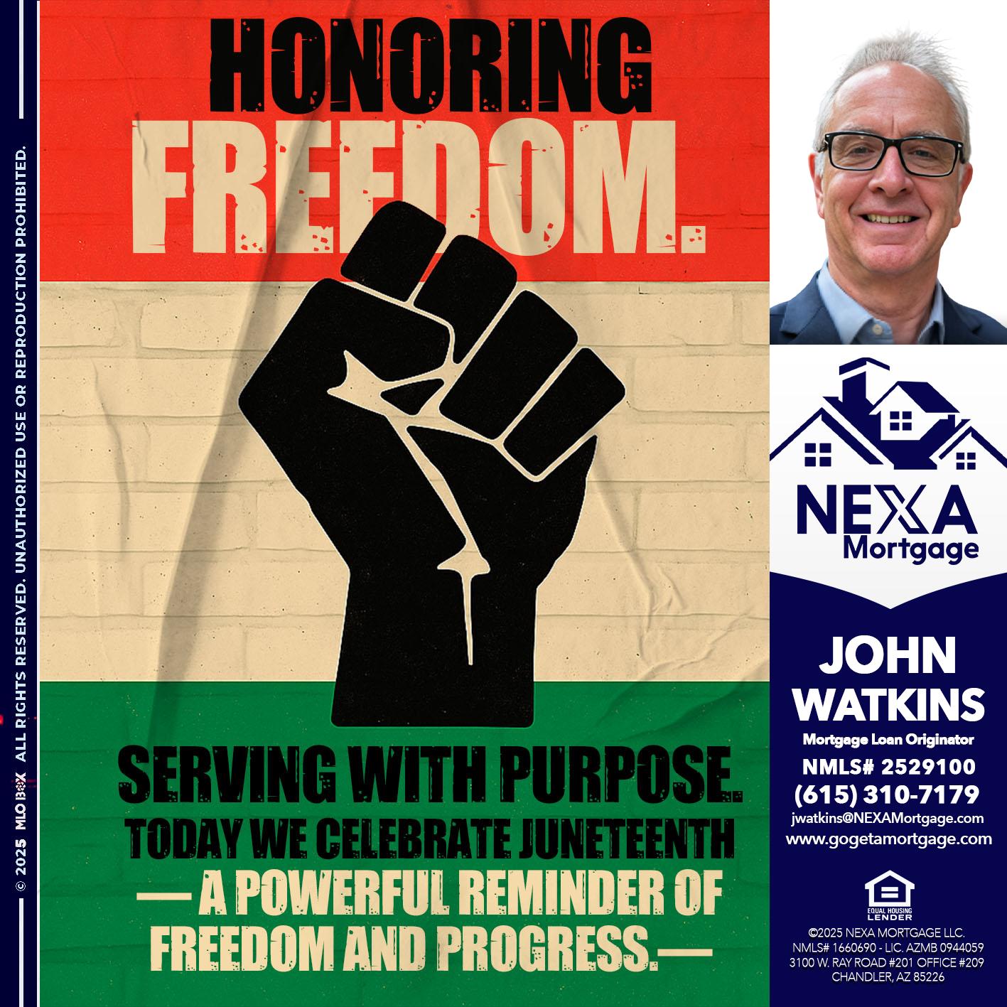 HONORING FREEDOM - John Watkins -Mortgage Loan Originator