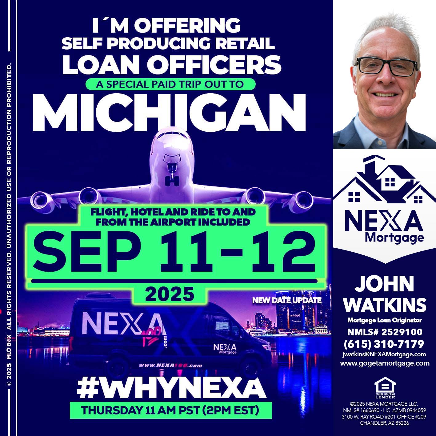 michigan sep 11-12 - John Watkins -Mortgage Loan Originator