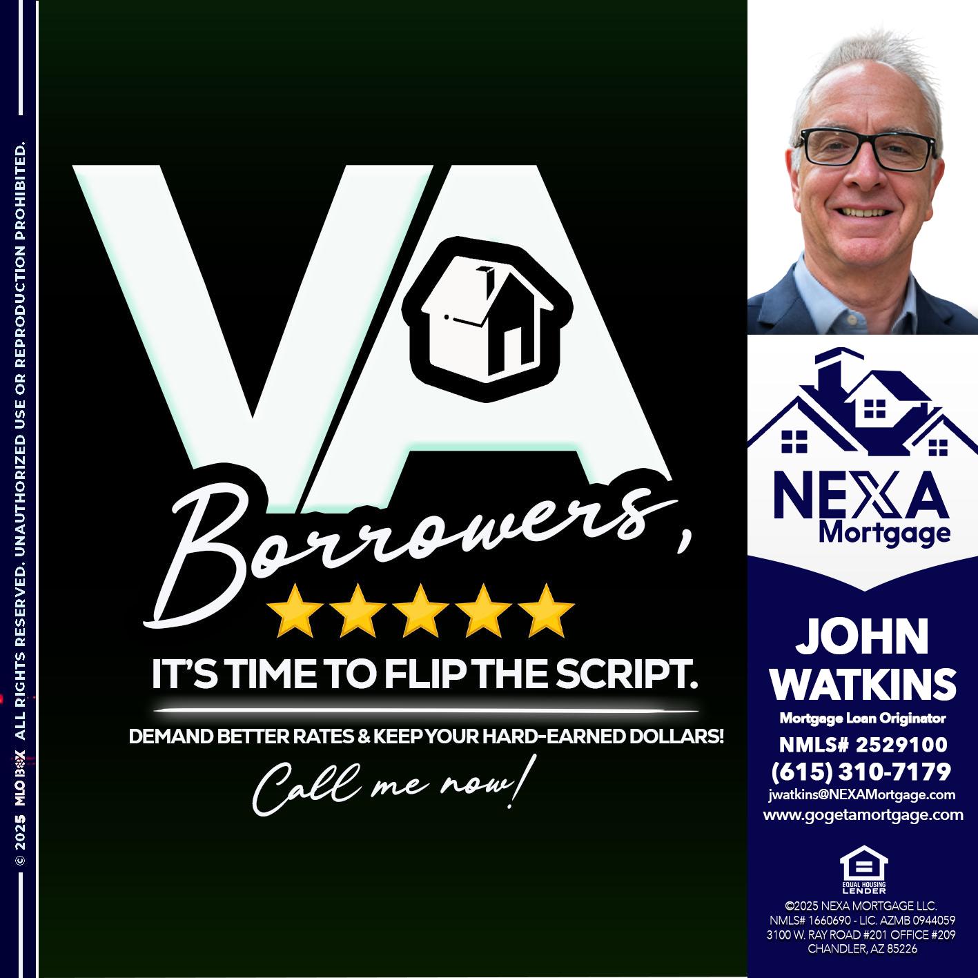 VA BORROWERS - John Watkins -Mortgage Loan Originator