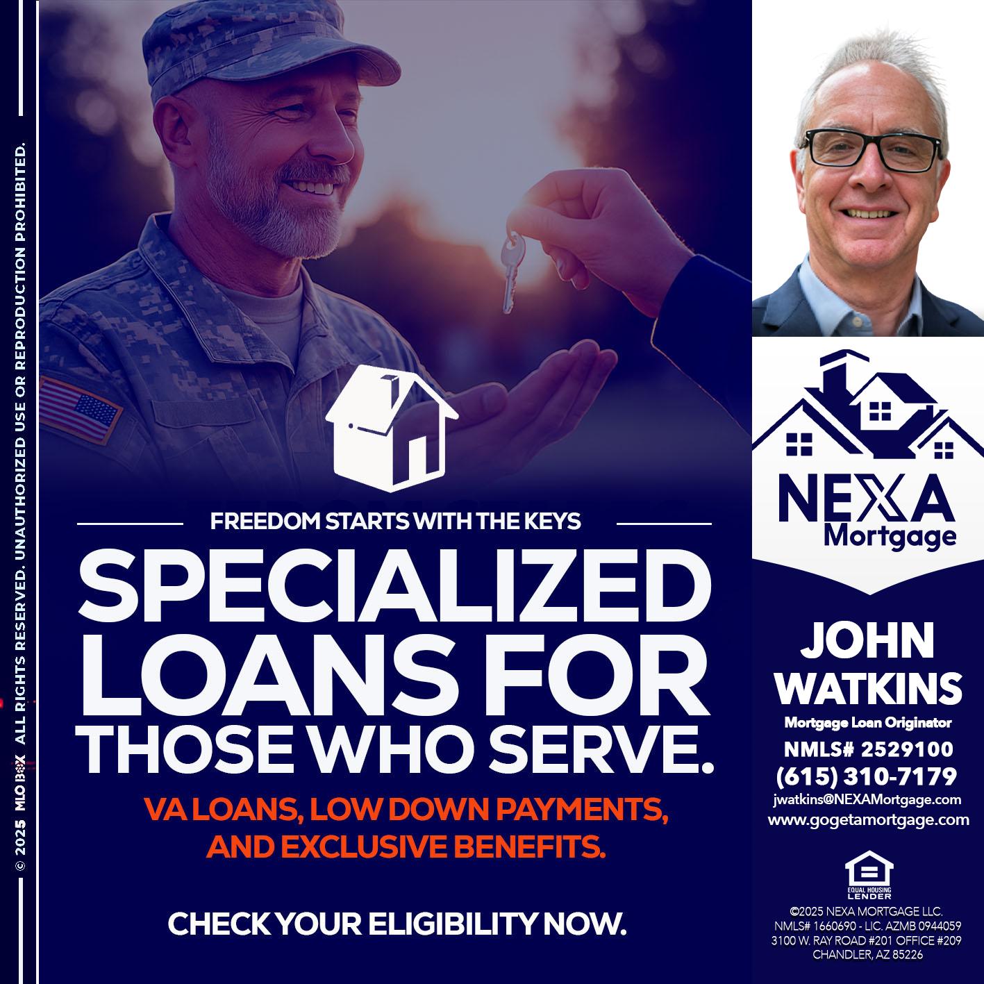 SPECIALIZED LOANS - John Watkins -Mortgage Loan Originator