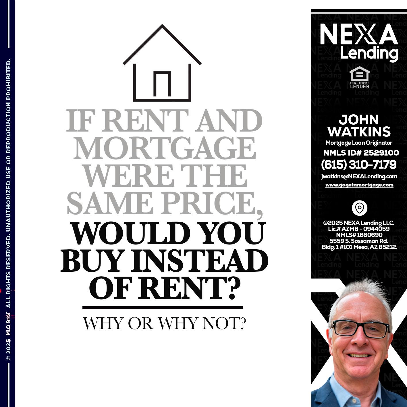 IF RENT - John Watkins -Mortgage Loan Originator