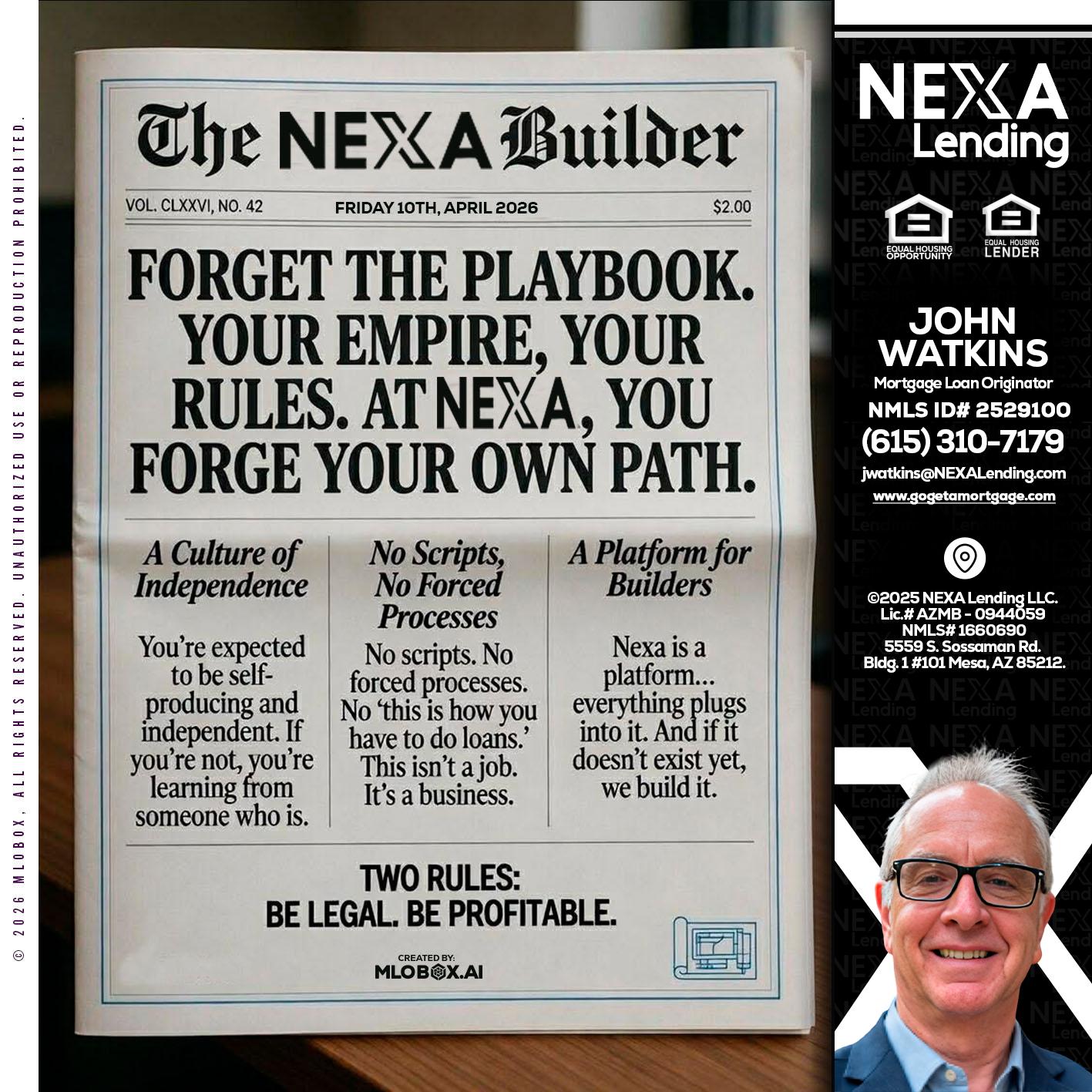 THE NEXA BUILDER - John Watkins -Mortgage Loan Originator