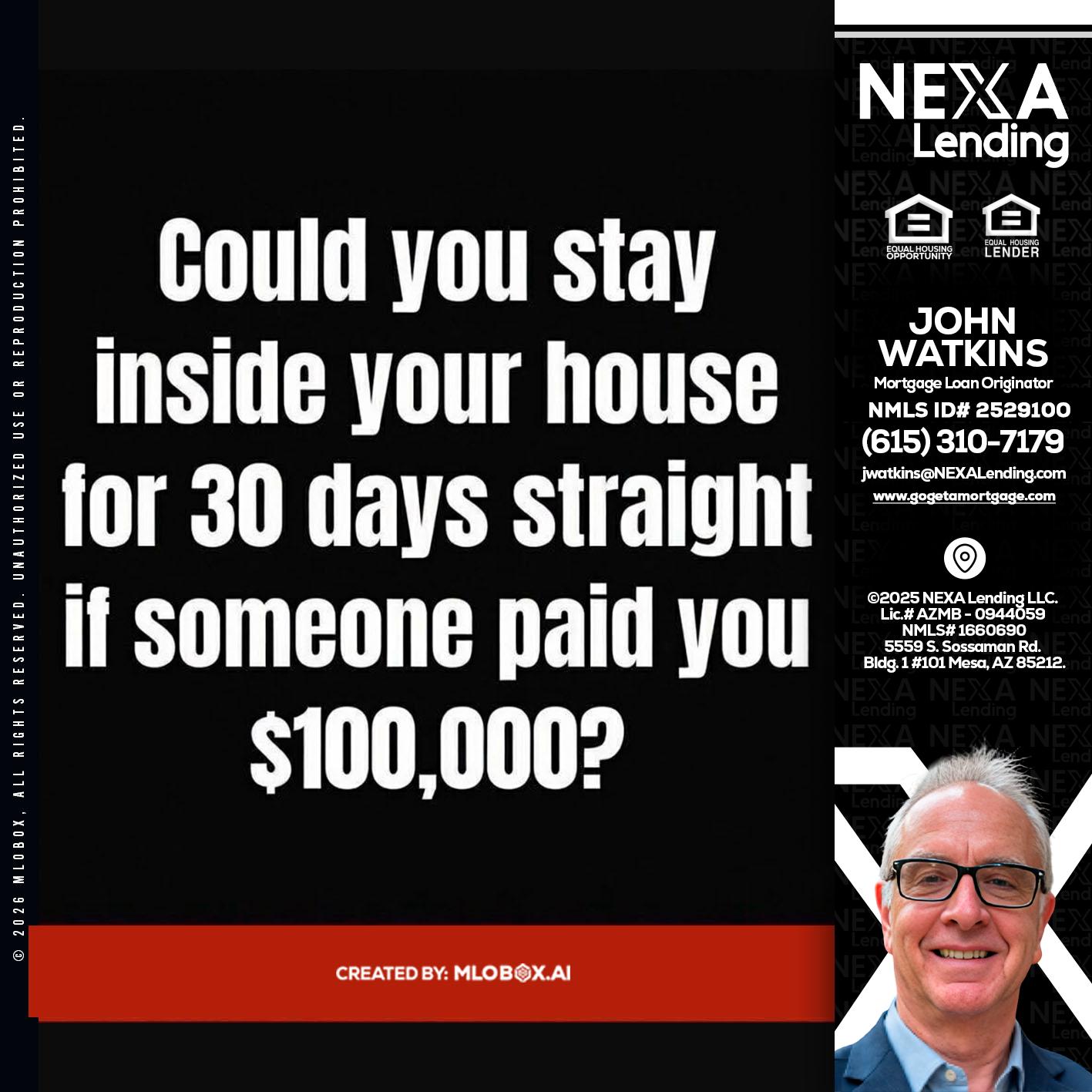 COULD YOU STAY - John Watkins -Mortgage Loan Originator