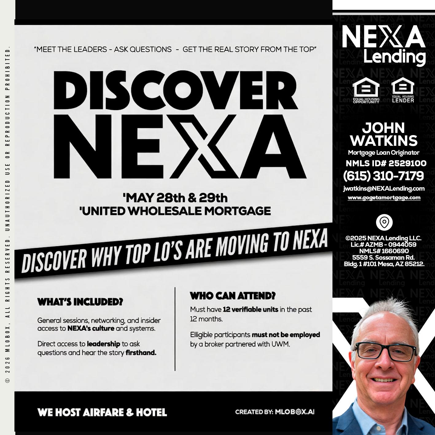 DISCOVER NEXA - John Watkins -Mortgage Loan Originator